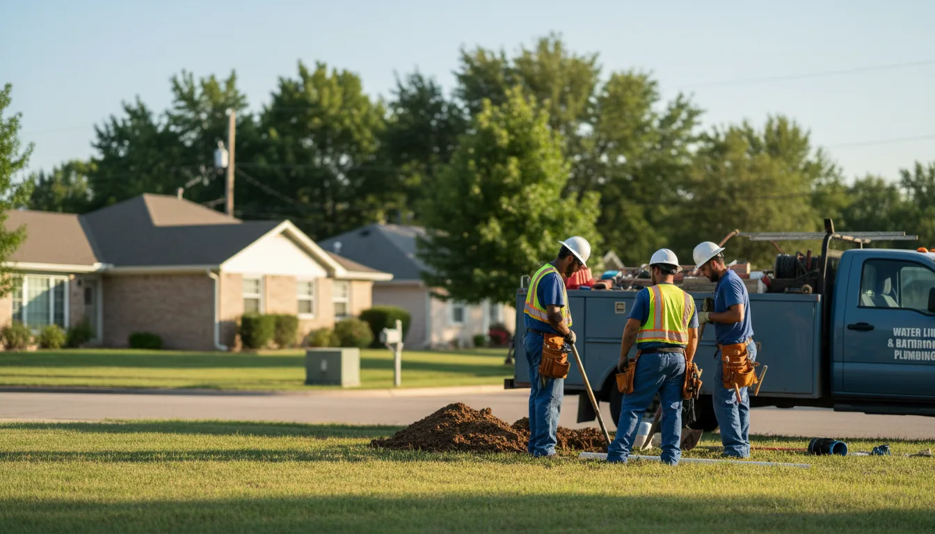 Residential water line and bathroom plumbing service in Glencoe, KY